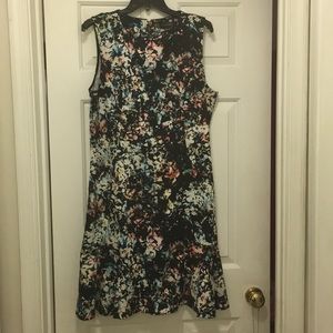 Flared floral dress